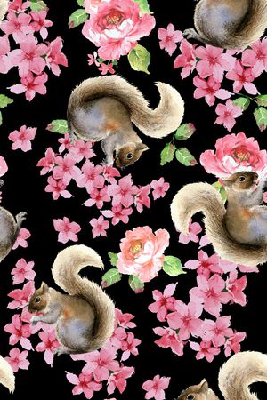 复古手绘花卉印花华亿平台图片