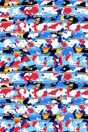 抽象几何印花华亿平台图片