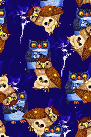 抽象手绘水彩画几何纹理动物纹鸟数码印花印花华亿平台图片