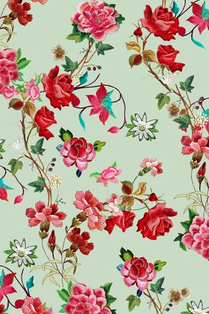 花卉印花华亿平台图片