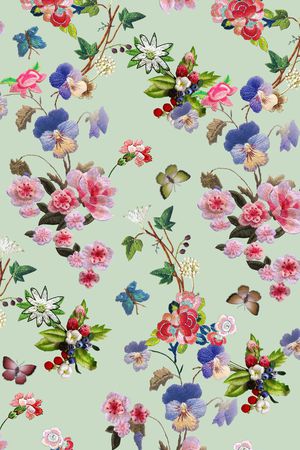 花卉印花华亿平台图片