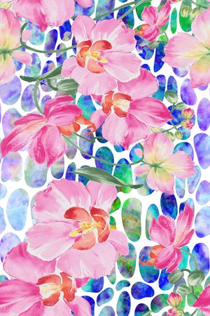 花卉印花华亿平台图片