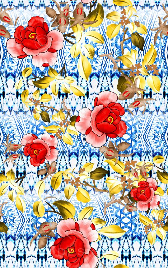 花朵印花华亿平台图片