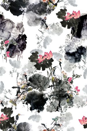 中国风印花华亿平台图片