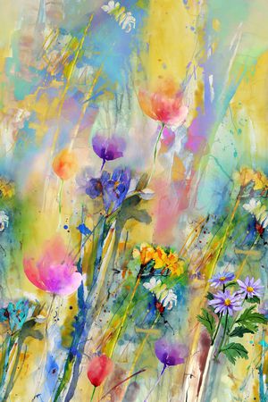 水彩印花华亿平台图片