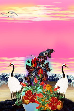 手绘印花华亿平台图片