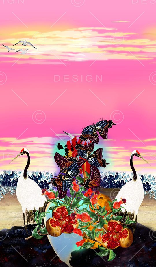 手绘印花华亿平台图片