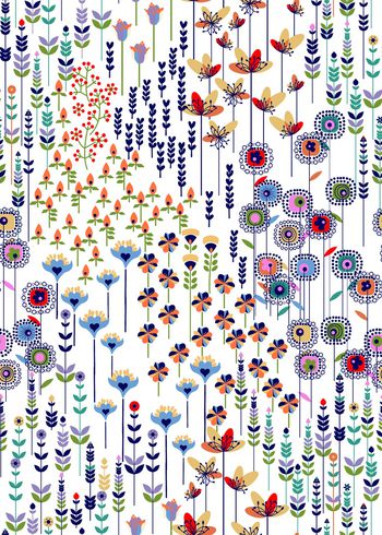 830381-手绘矢量花朵 花束--2