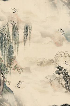 水墨印花华亿平台图片