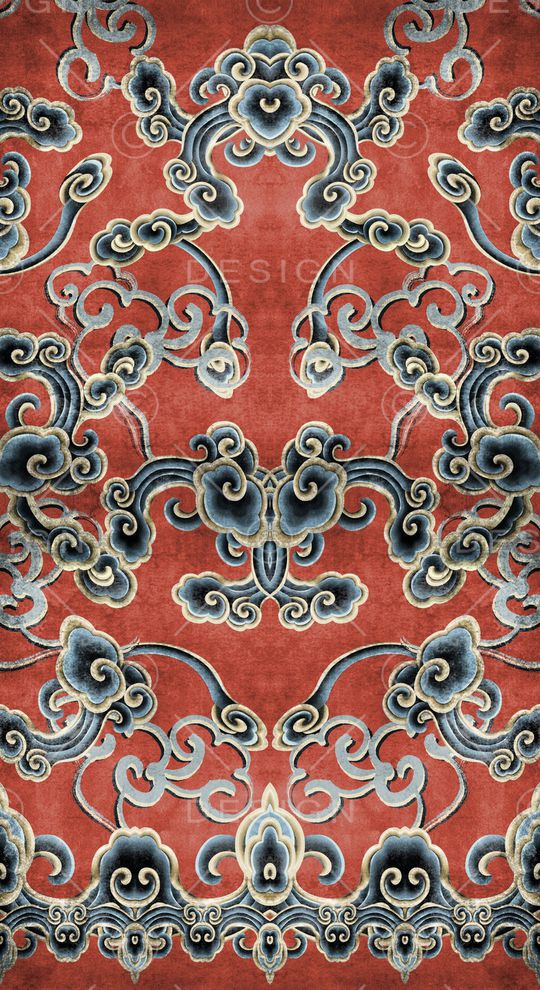 祥云纹样印花华亿平台图片