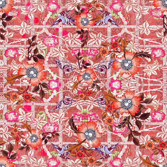 花卉印花华亿平台图片