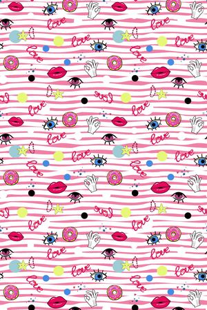 嘴唇印花华亿平台图片