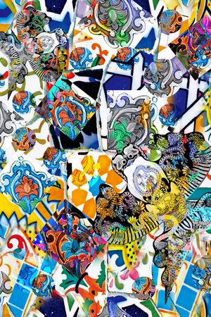 抽象印花华亿平台图片