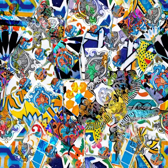 抽象印花华亿平台图片