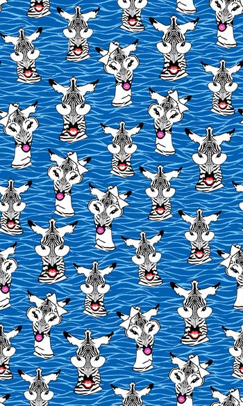 830852-手绘趣味斑马 纹理--1