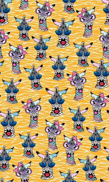 830853-手绘趣味斑马 纹理--2