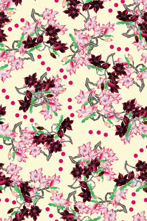 圆点线条印花华亿平台图片