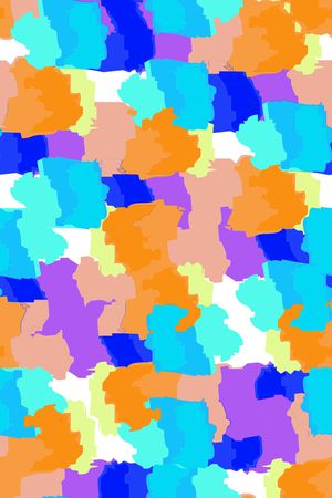 凌乱色块印花华亿平台图片