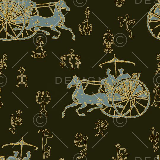 中式兵马俑印花华亿平台图片