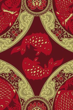 中式剪纸印花华亿平台图片