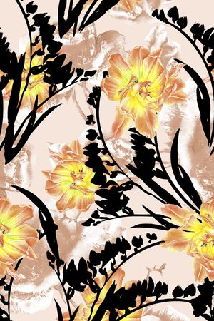 斑驳水彩印花华亿平台图片