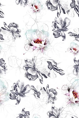 素描印花华亿平台图片