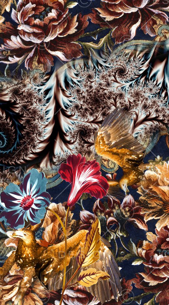 卷草纹印花华亿平台图片