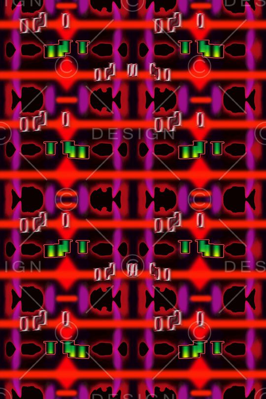 线条拼贴时尚女装印花华亿平台图片