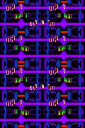 线条拼贴时尚女装印花华亿平台图片