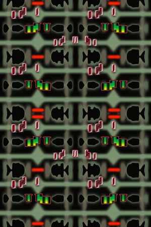 线条拼贴时尚女装印花华亿平台图片