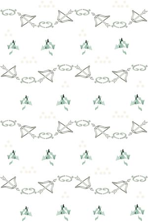 手绘弓箭潮流男装印花华亿平台图片