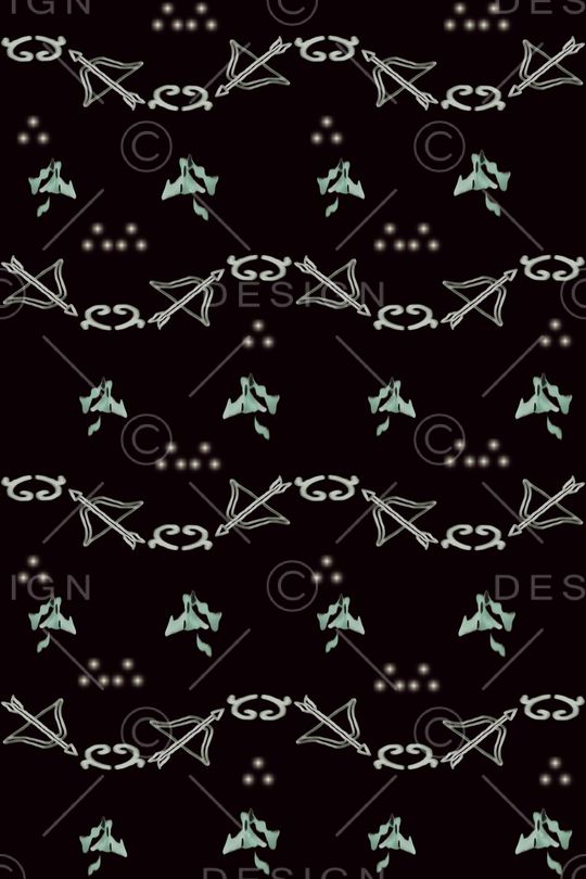 手绘弓箭潮流男装印花华亿平台图片