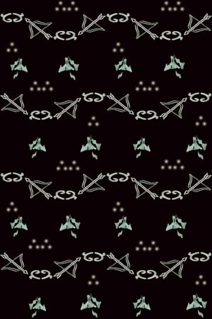 手绘弓箭潮流男装印花华亿平台图片