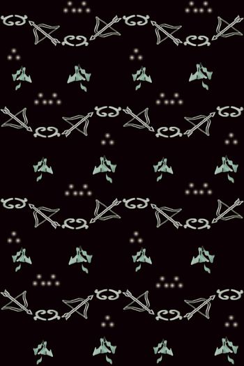 手绘弓箭潮流男装印花华亿平台图片