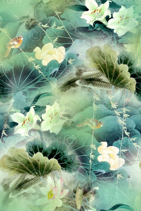 中国风印花华亿平台图片