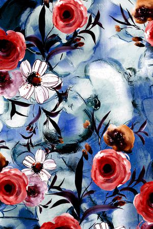 树叶印花华亿平台图片