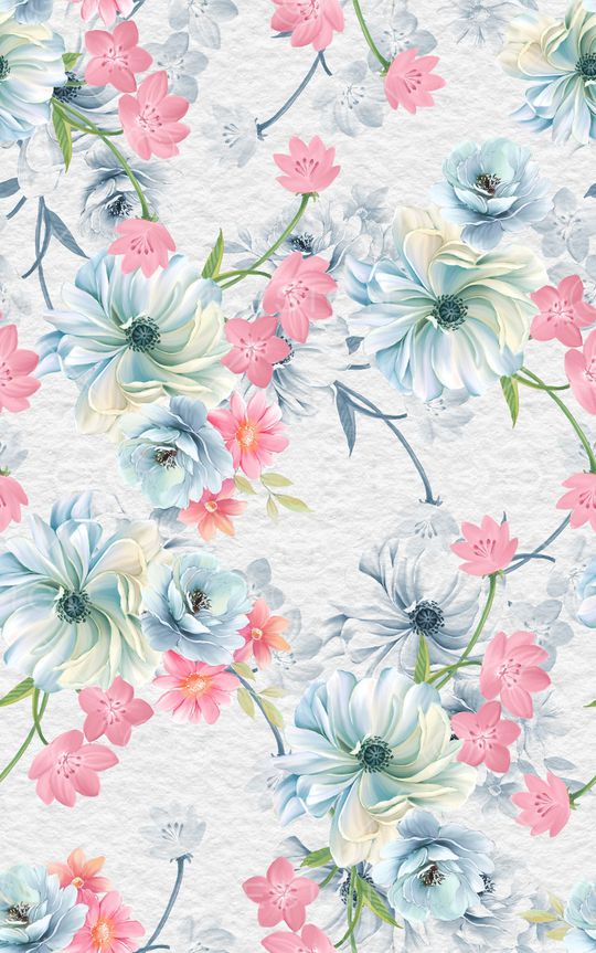 水彩花卉印花华亿平台图片