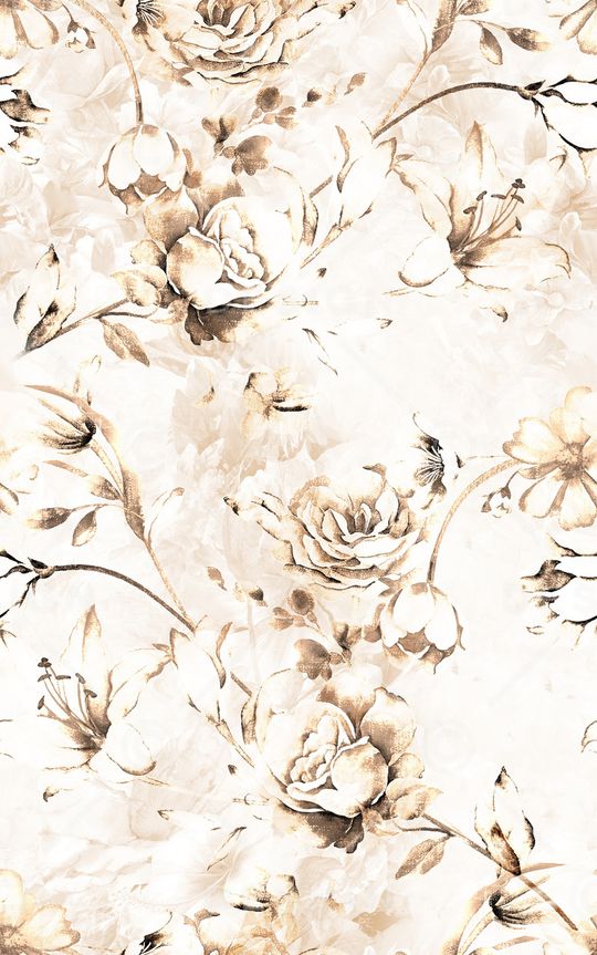 斑驳花卉印花华亿平台图片