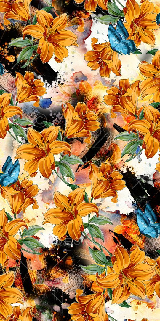 玉兰花印花华亿平台图片