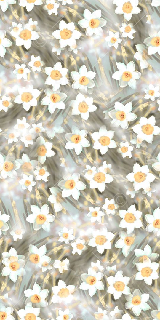 水仙花印花华亿平台图片