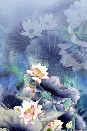 中国风印花华亿平台图片