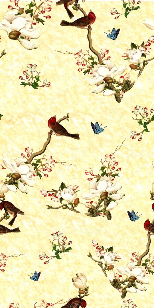 花鸟印花华亿平台图片