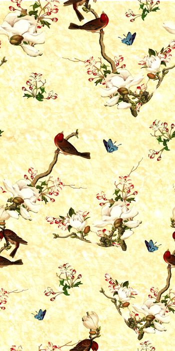 花鸟印花华亿平台图片