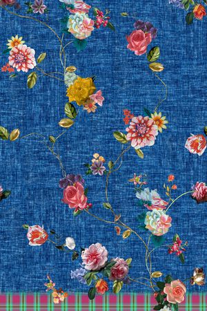 花卉印花华亿平台图片