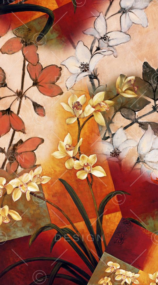 花卉印花华亿平台图片