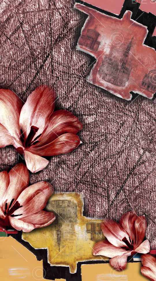 花卉印花华亿平台图片