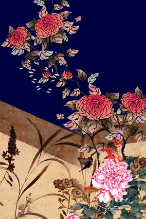 花卉印花华亿平台图片