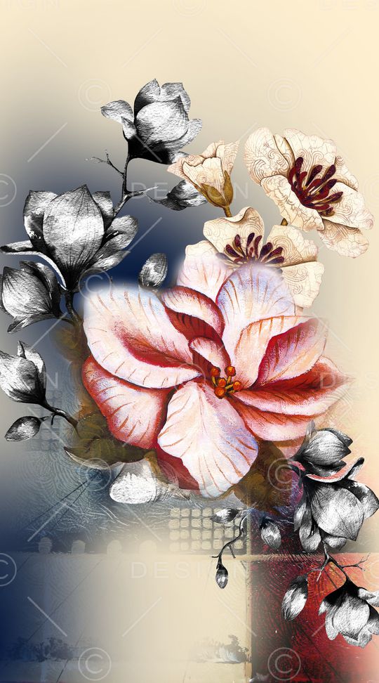 花卉印花华亿平台图片