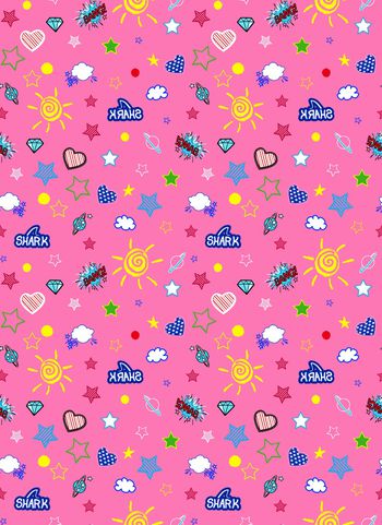 832045-趣味 卡通星星字母 太阳爱心星球组