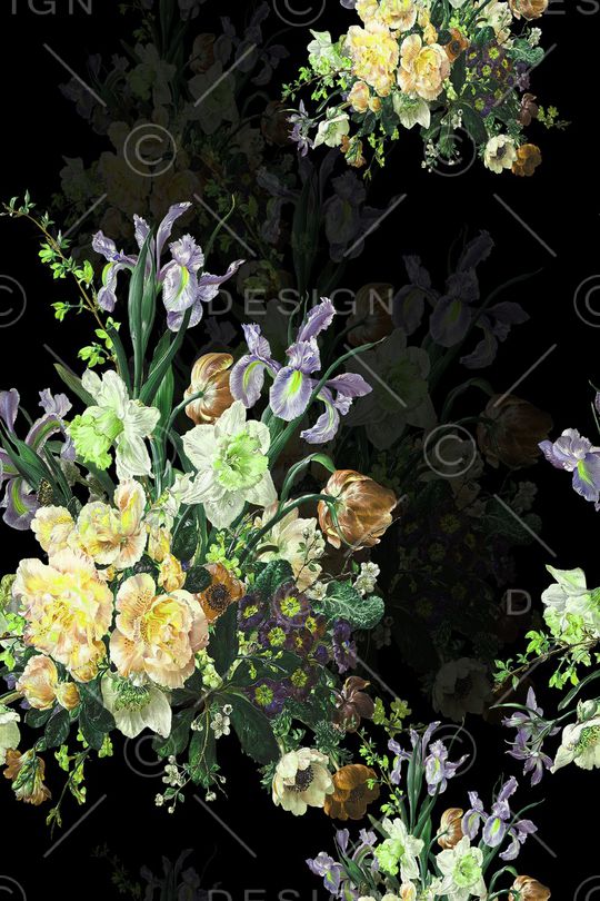 花卉印花华亿平台图片